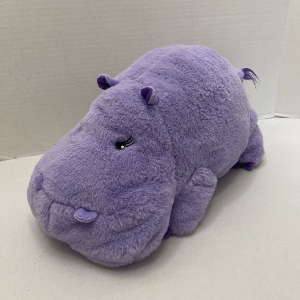 Giggle Scape Purple Hippo Hippopotamus Plush Stuffed Animal 14” Target Toy Soft